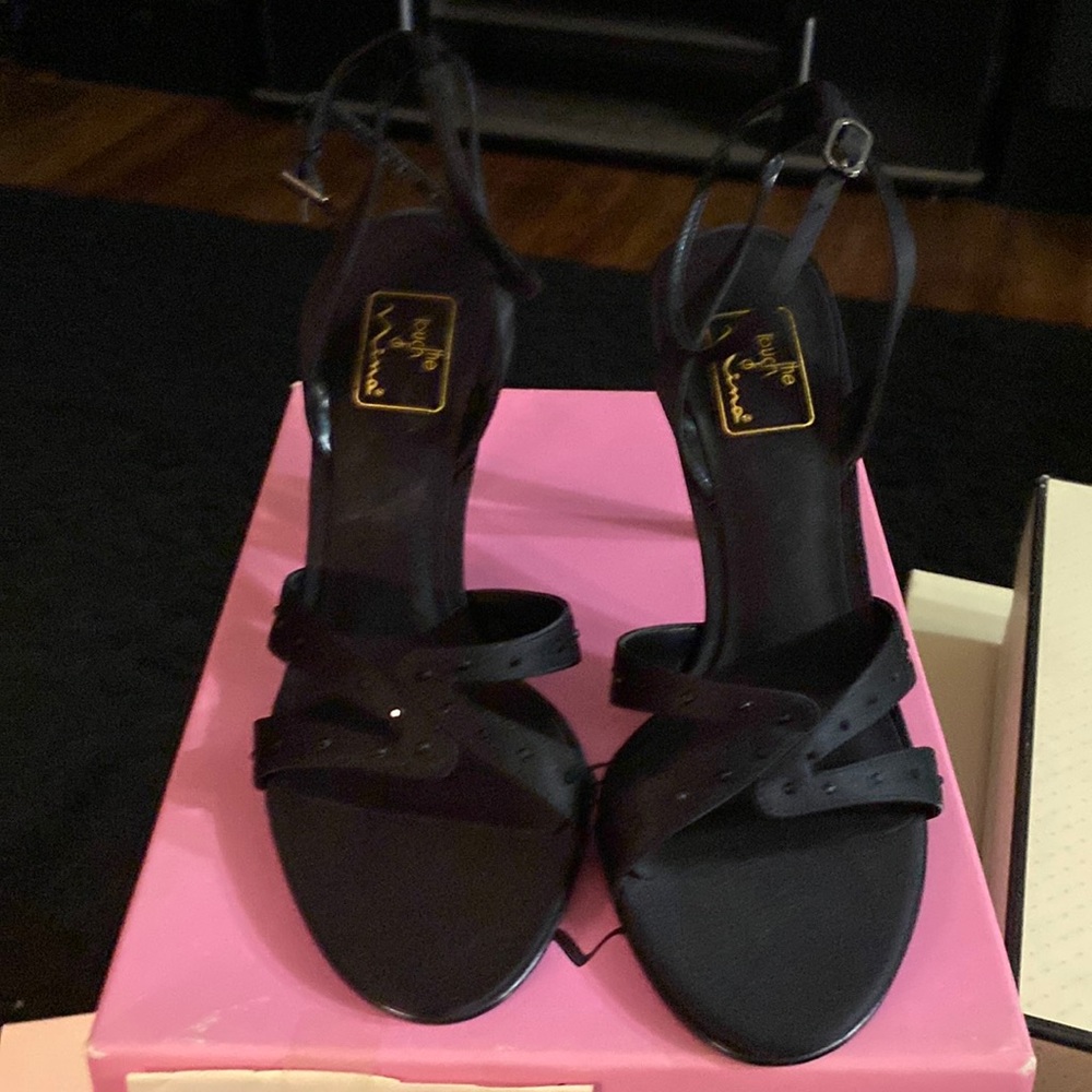 Black evening shoes